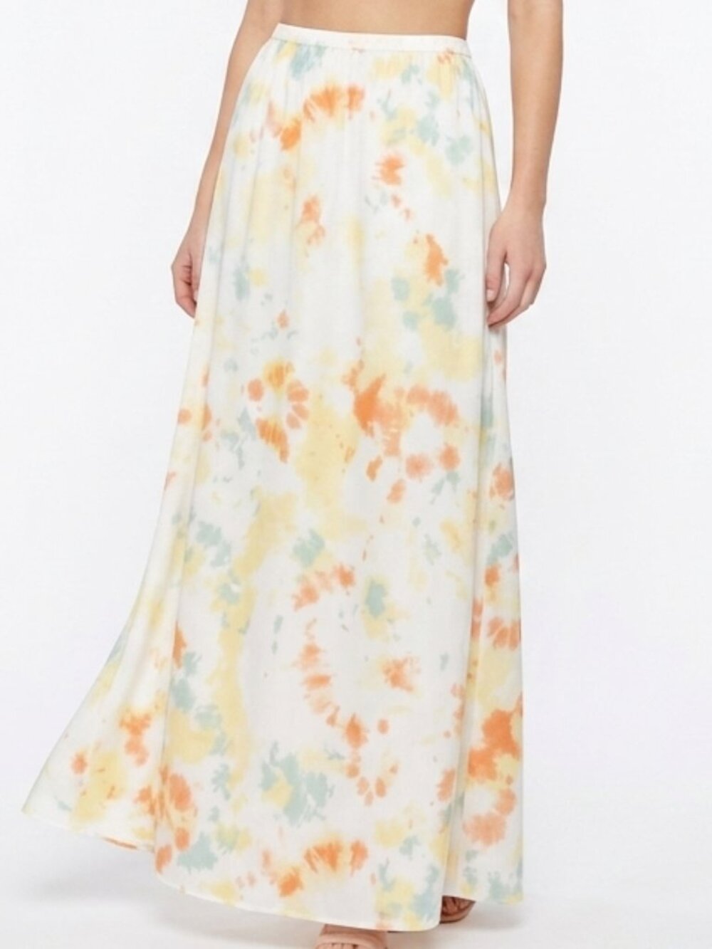French Connection "Sadie" Tie Dye Pull On Satin Midi Skirt NEW- Sz. Sm